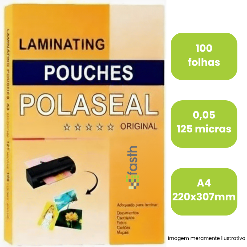 POLASEAL PLÁSTICO PARA PLASTIFICAÇÃO A4 05